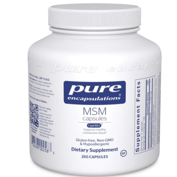 MSM caps label