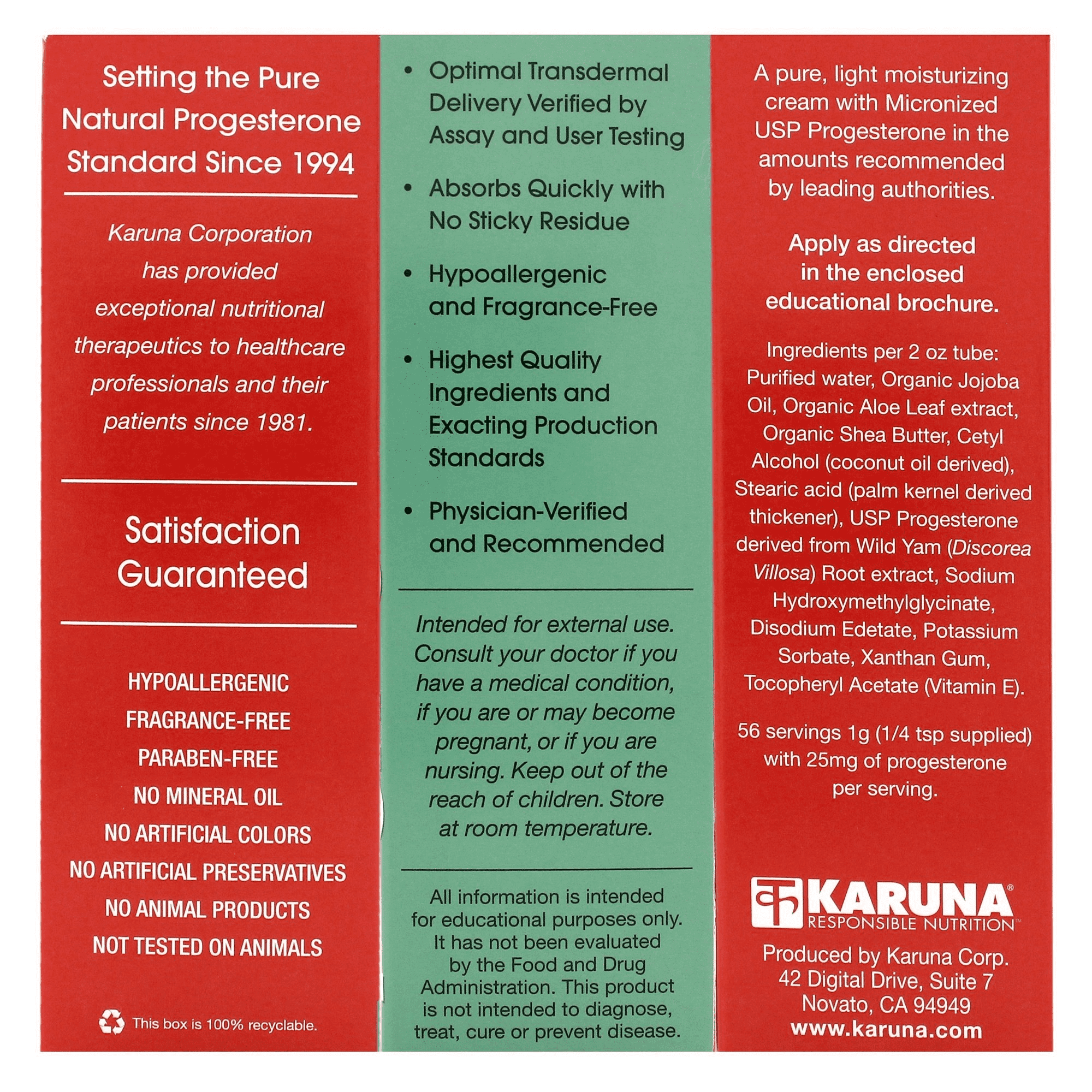 progesterone pure ingredients