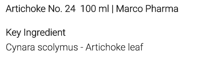 Artichoke ingredients