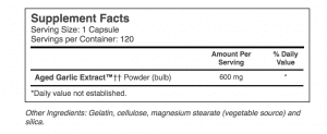 Kyolic extract ingredients