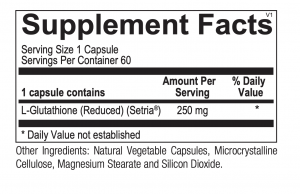 L-Glutathione ingredients