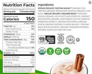 Orgain Horchata ingredients